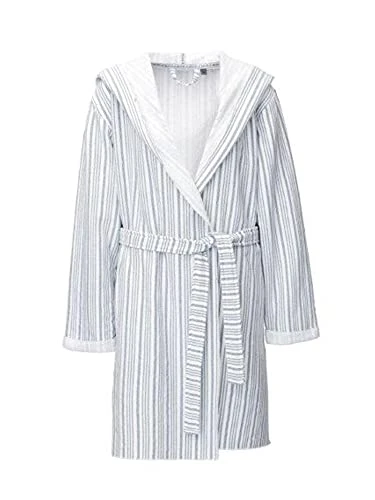 Malin Bathrobe Striped Cotton White L