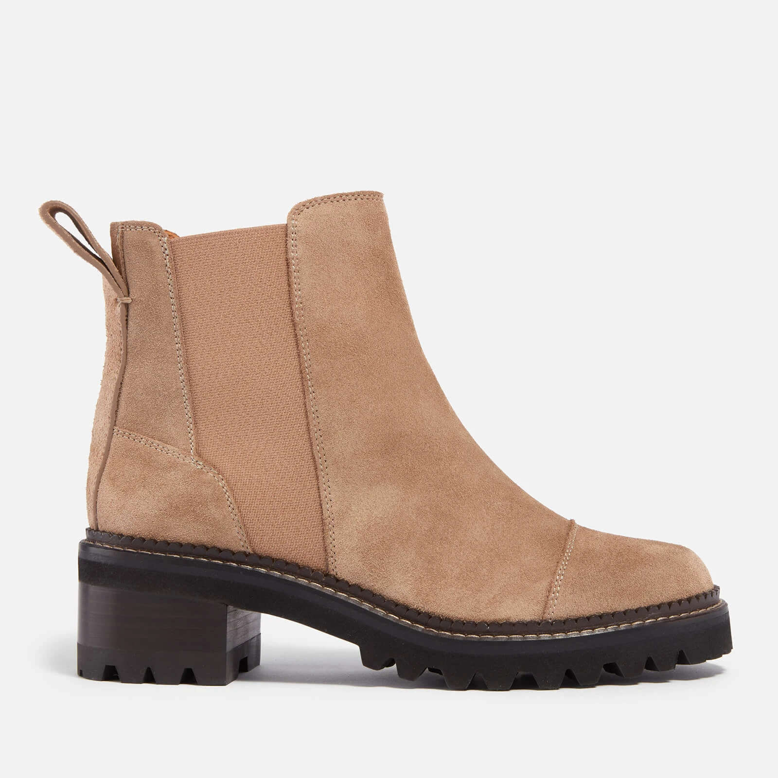 Mallory Suede Chelsea Boots - UK - Beige