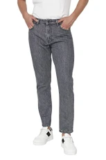 Man High Waist Straight Leg Relaxed Jeans Grey