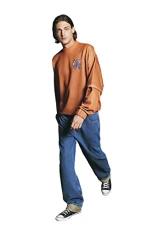 Man Normal Waist Straight Leg Regular fit Jeans,Indigo,33