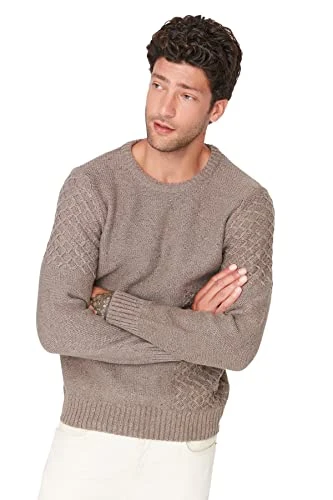 Man Slim Basic Crew Neck Knitwear Sweater