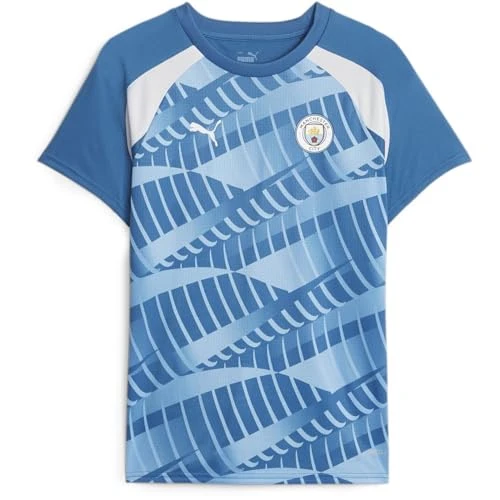 Manchester City Womens Prematch Jersey Lake Blue- White L