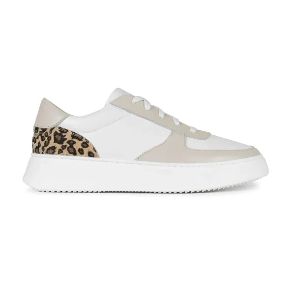 Marais Sand / Leopard Womens Trainers, Womens / UK / Leather / Beige