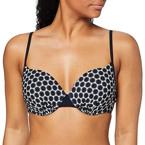 Marc O’Polo Body & Beach Women's Beach W-Bikini-top, Black (Blauschwarz 001), 34D (Size: 038D)