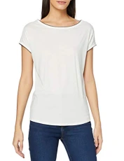 Marc O’Polo Body & Beach Women's Mix W-Shirt Crew-Neck Pyjama Top, Off-White, XXL