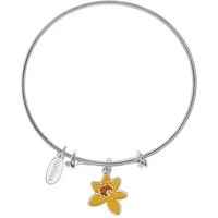 Marie Curie Daffodil Bangle - Silver