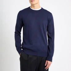 Marine Crew Neck Jumper - Blue
