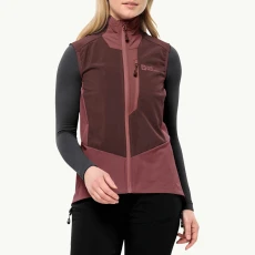 Maroon Alpspitze Softshell Gilet - Red