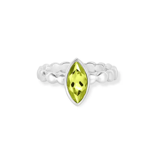 Marquise Peridot Dewdrop Twinkle Ring