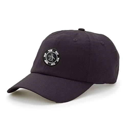 Marrowed Edge Logo Cotton Twill Adjustable Strapback Baseball Hat, Cyber Grape, One Size