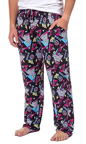 Marvel Comics Mens' Deadpool Retro Made in The '90s Sleep Pajama Pants, Black, XL