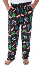 Marvel Men's' Vintage Comic Villains Thanos Red Skull Hela Ultron Allover Pattern Lounge Sleep Pajama Pants (2XL)