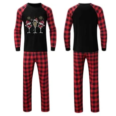 Matching Christmas Pjs for Family Baby Long Sleeve Plus Size Reindeer Print Xmas Pjs Family with pocket Comfy Pyjamas Christmas Matching Family Pajamas Sets Matching Sets Warehouse Deals Clearance
