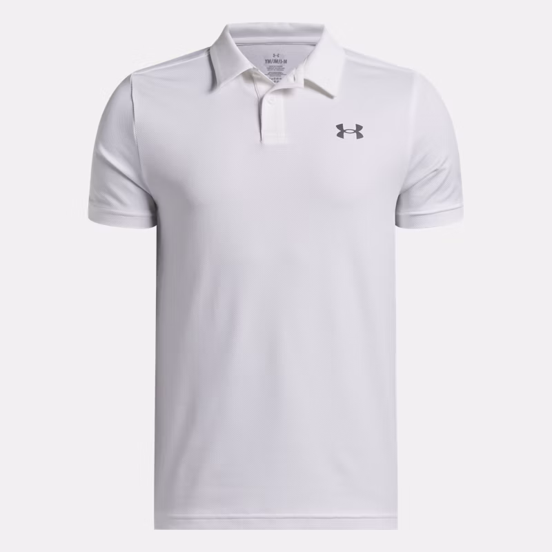 Matchplay Boys Polo White / Castlerock YXL