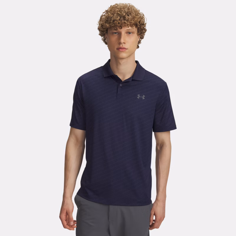 Matchplay Printed Mens Polo Midnight Navy / Washed Navy / Pitch Gray M - Blue