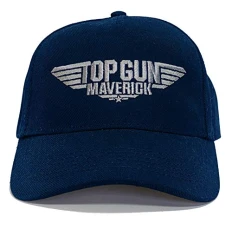 Maverick Embroidered Baseball Cap - Navy Blue