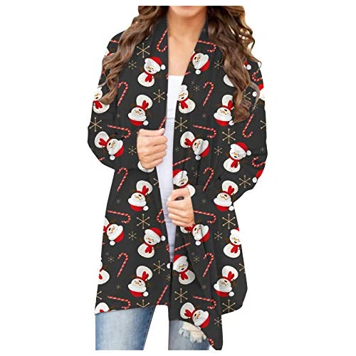 Maxi Cardigans for Women UK, Long Sleeve Plus Size Long Cardigan for Women New Ladies Classic Boyfriend Top Maxi Long Oversized Knitwear Deal of The Day