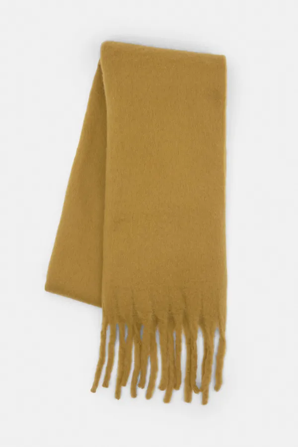 Maxi Mohair-Effect Scarf - Olive