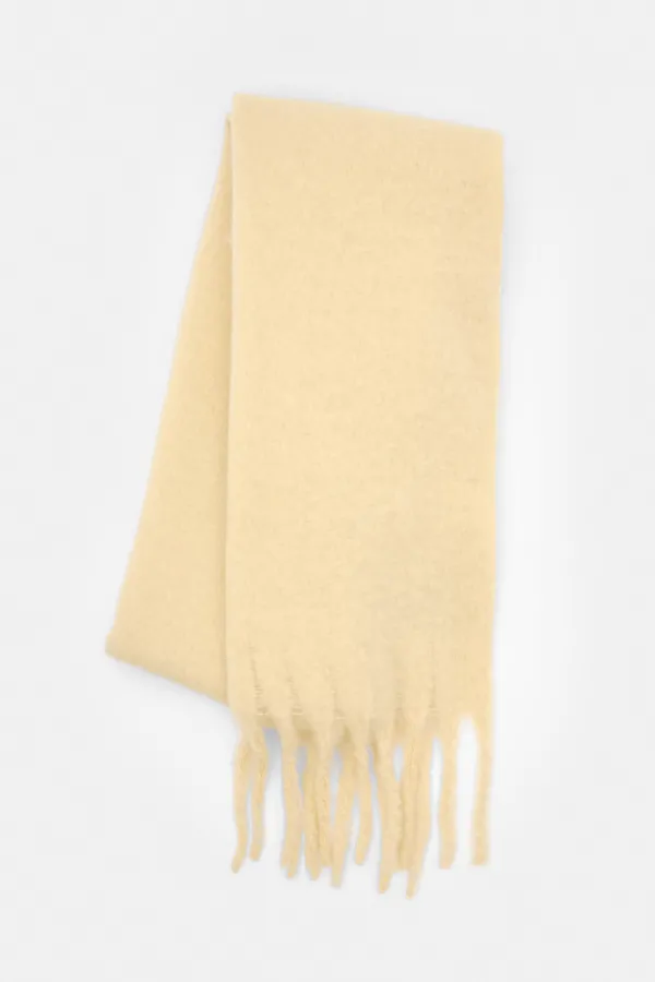 Maxi Mohair-Effect Scarf - Yellow