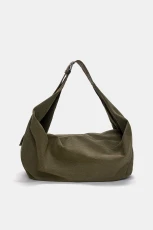 Maxi Shopper Bag With Buckle - Khaki
