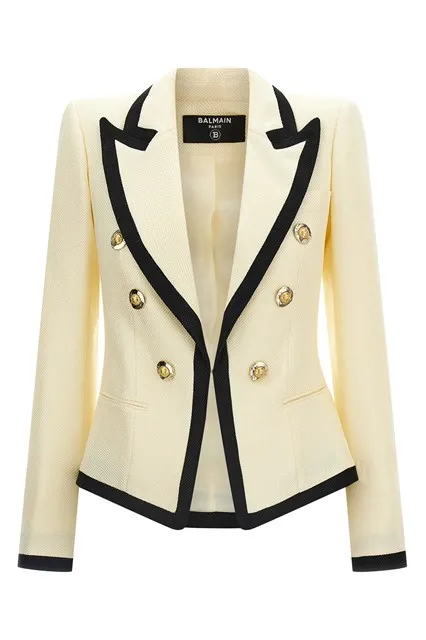 Maxi shoulder strap blazer - White/Black