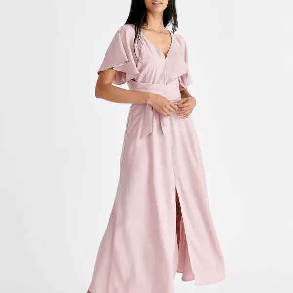 Maxi waist tie dress