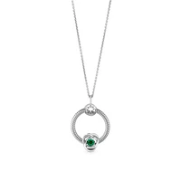 May Birthstone Eternity Circle O Pendant Set