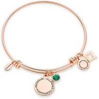 May Birthstone Rose Gold Bangle