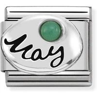 May Emerald Stone Birthstone Charm