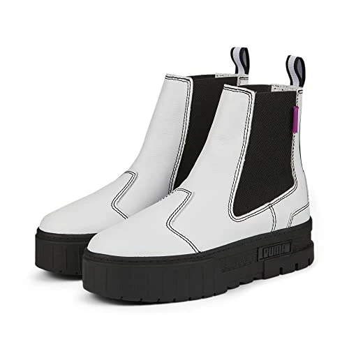 Mayze Chls Pp Womens Chelsea Boots White/Black 5 (38)