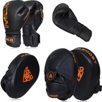 MCD Combo Boxing Gloves and Pads Black 12oz