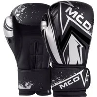 MCD Fuego Boxing Gloves Black/Silver 10oz