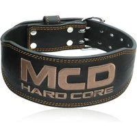 MCD Gym Weightlifting Belt Real Leather Heavy Duty Black Large