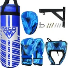 MCD Kids Boxing Punching Bag Set Blue 8oz