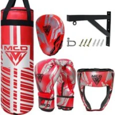 MCD Kids Boxing Punching Bag Set Red 6oz