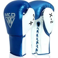 MCD X-2 Professional Lace Up Boxing Gloves Blue 10oz