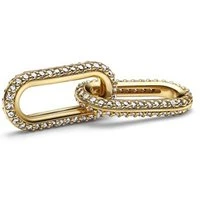 Me Gold Crystal Styling Double Link Charm