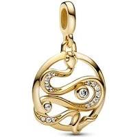 Me Gold Snake Medallion Charm