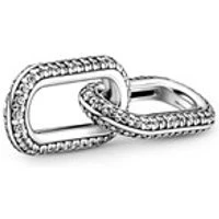 Me Styling Pavé Double Link Charm - Silver