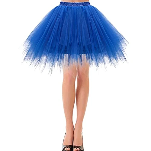 Medieval Costume Dress for Women UK Womens Pleated Short Skirt Adult Tutu Dancing Skirt Womens Long Skirt (Blue, M)