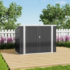 Medium Black Garden Heavy Duty Steel Bicycle Storage Shed