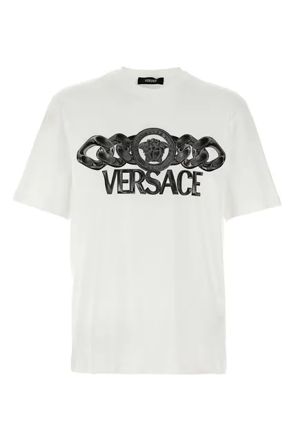 Medusa logo print T-shirt - White