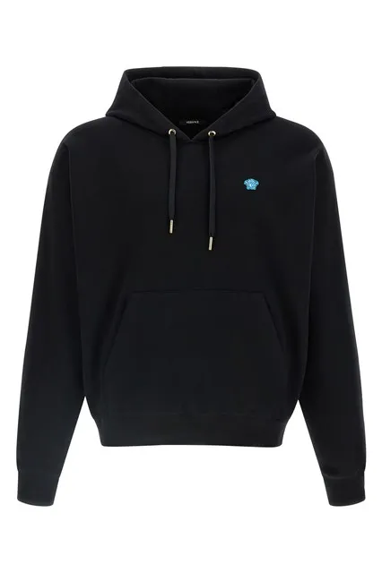Medusa patch hoodie - Black