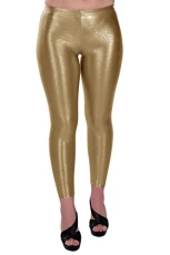 Megan Womens Mettalic Dance Shiny Leggings Ladies Stretch Wet Look Pants Trousers Gold M/L Megan Womens Mettalic Dance Shiny Leggings Ladies Stretch Wet Look Pants Trousers Gold M/L