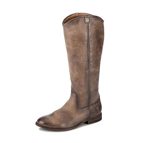 Melissa Button 2 Equestrian-Inspired Tall Boots for Women Made from Hard-Wearing Vintage Leather wit