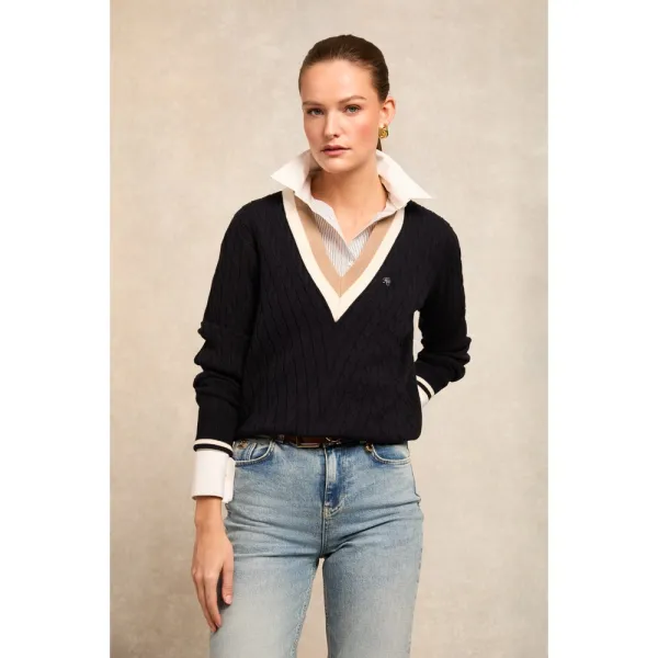Melissa V Neck Knitted Jumper