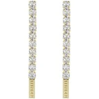 Mellsie Gold Icon Crystal Drop Earrings - Gold