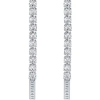 Mellsie Silver Icon Crystal Drop Earrings - Silver