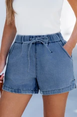 Melrose Avenue Denim Shorts - Blue