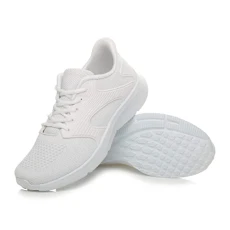 Memory Foam lace up mesh Fitness Sport Gym Running Trainers Size 10 44 White